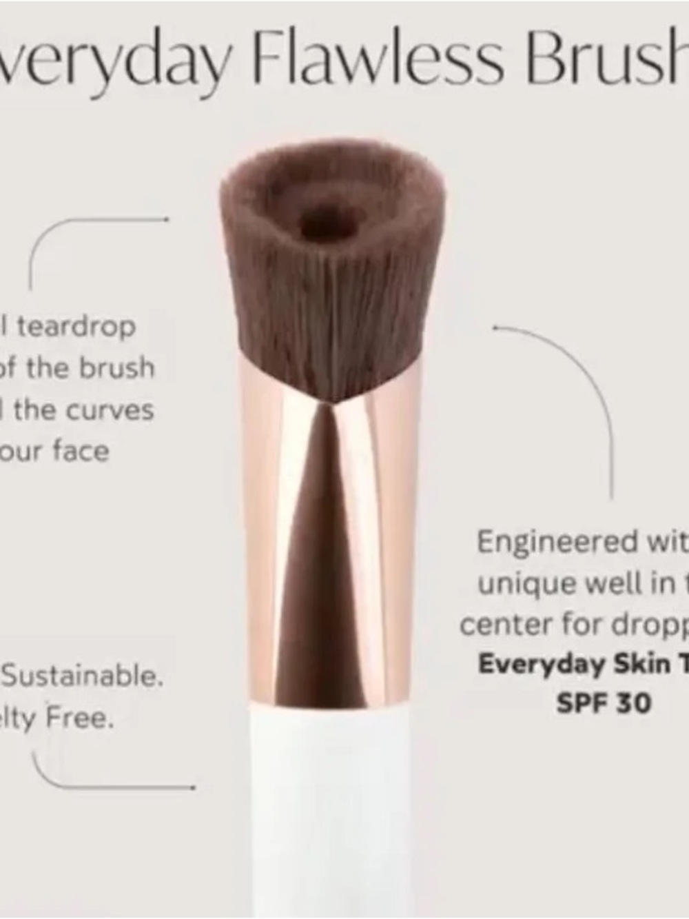 True Botanicals Everyday Flawless Brush - Taupe